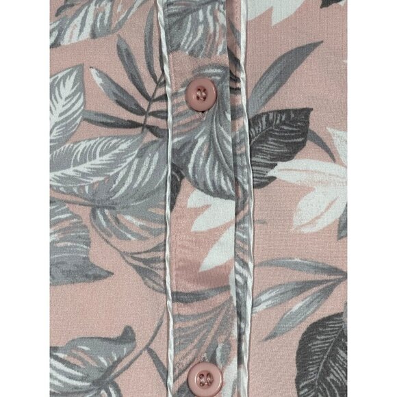 Tahari Pink/Silver Camp Shirt & Short Pajama Set SIZE-XL - Picture 5 of 13